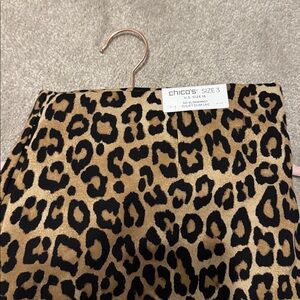 Chicos Size 3 Animal Print Pull On